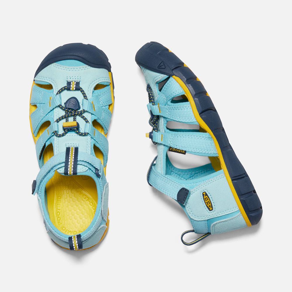 Sandales Keen Enfant Bleu/Jaune | Seacamp Ii Cnx | TGRIM-0842